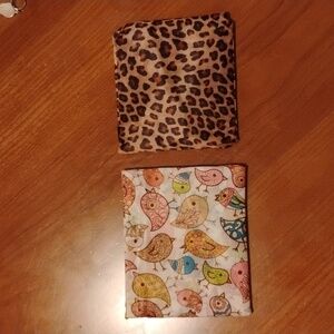 Colorful Bird and Leopard Print Foldable Tote Bag